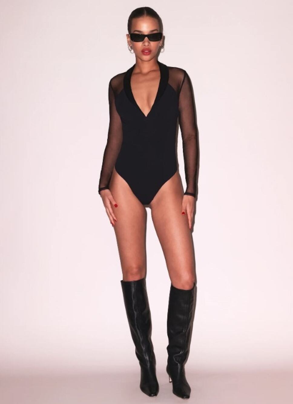 Fleur Du Mal Tuxedo Bodysuit